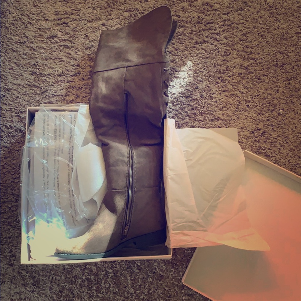 Dark Taupe Over the knee boots